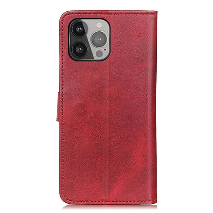 For iPhone 16 Pro Max Case Cowhide Texture Leather Flip Wallet Phone Cover