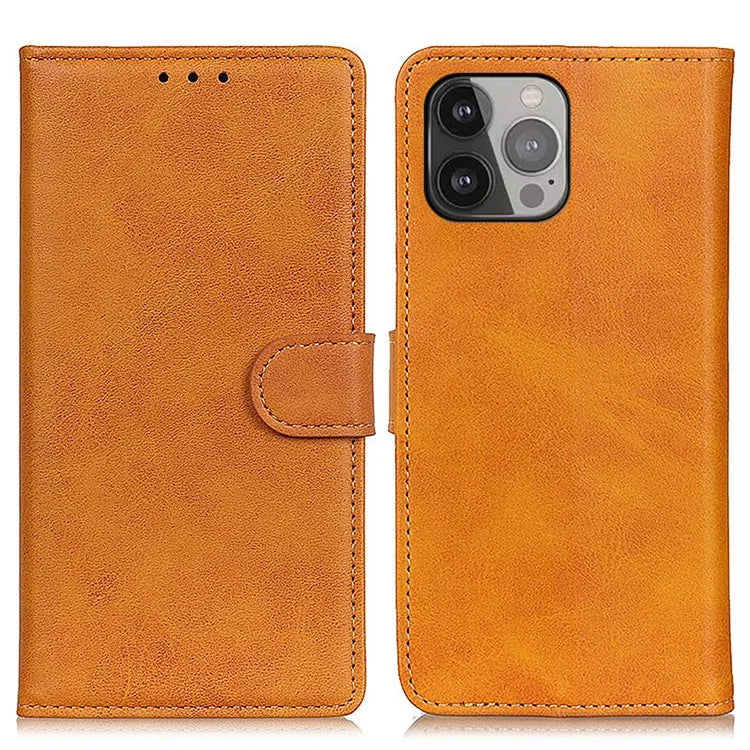 For iPhone 16 Pro Max Case Cowhide Texture Leather Flip Wallet Phone Cover