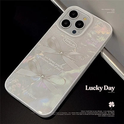 For iPhone 14 Pro TPU Case Seashell Pattern Pearl Decor Protective Phone Cover