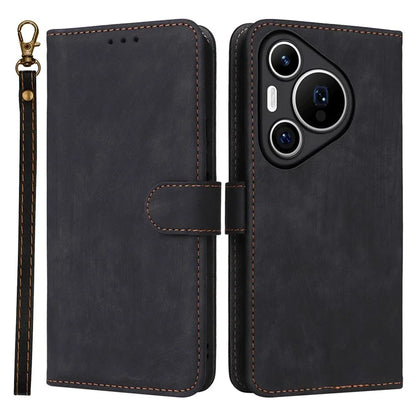For Huawei Pura 70 Wallet Case RFID Blocking Leather Phone Cover with Strap