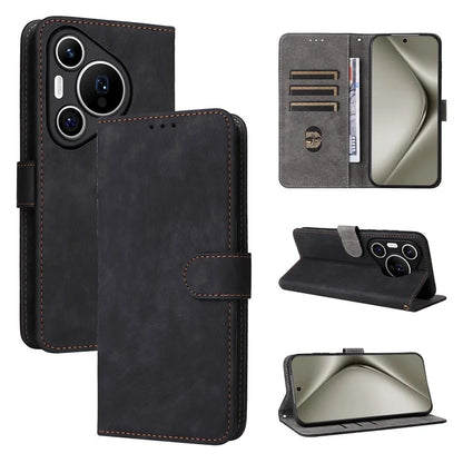 For Huawei Pura 70 Wallet Case RFID Blocking Leather Phone Cover with Strap