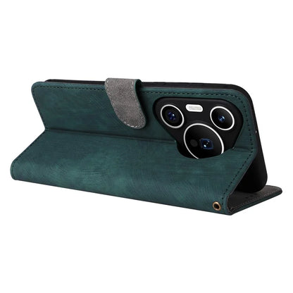 For Huawei Pura 70 Wallet Case RFID Blocking Leather Phone Cover with Strap