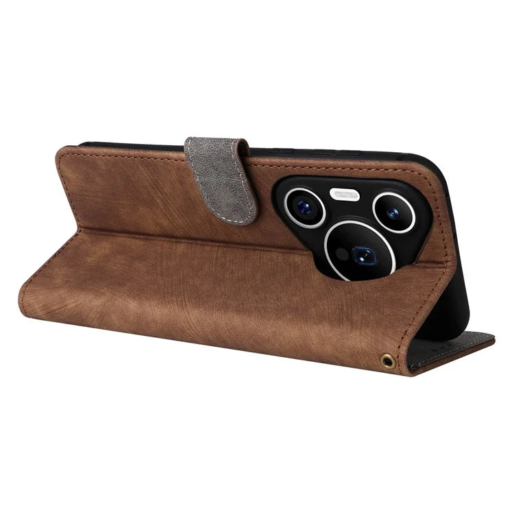 For Huawei Pura 70 Wallet Case RFID Blocking Leather Phone Cover with Strap