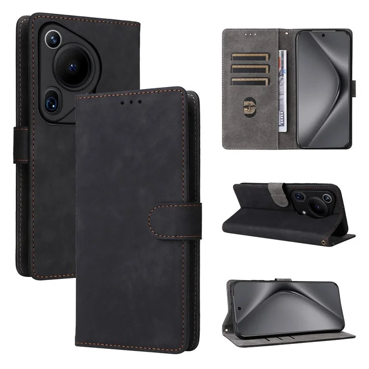 For Huawei Pura 70 Ultra Case with Hand Strap RFID Blocking Wallet Leather Cover