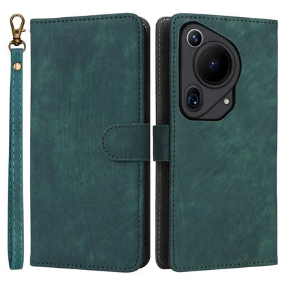 For Huawei Pura 70 Ultra Case with Hand Strap RFID Blocking Wallet Leather Cover