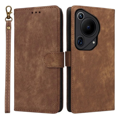 For Huawei Pura 70 Ultra Case with Hand Strap RFID Blocking Wallet Leather Cover