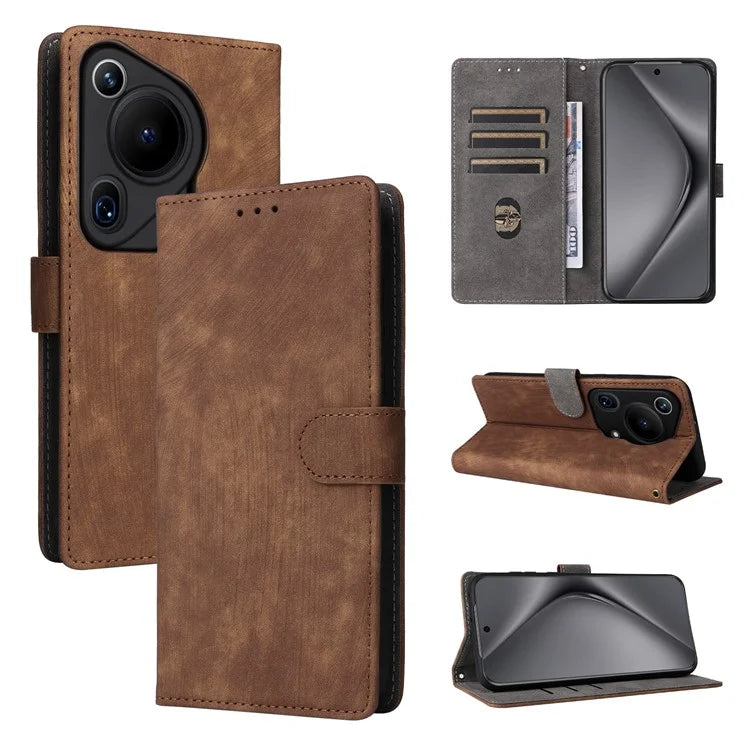 For Huawei Pura 70 Ultra Case with Hand Strap RFID Blocking Wallet Leather Cover