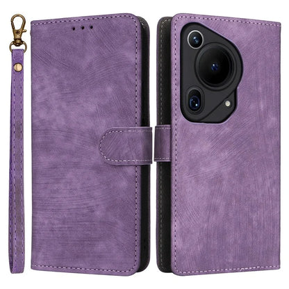 For Huawei Pura 70 Ultra Case with Hand Strap RFID Blocking Wallet Leather Cover