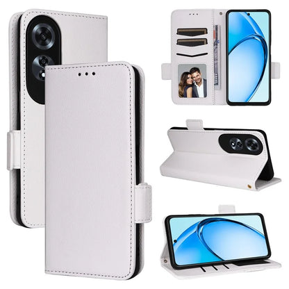 For Oppo A60 4G Case Litchi Texture Stand Leather Wallet Phone Cover