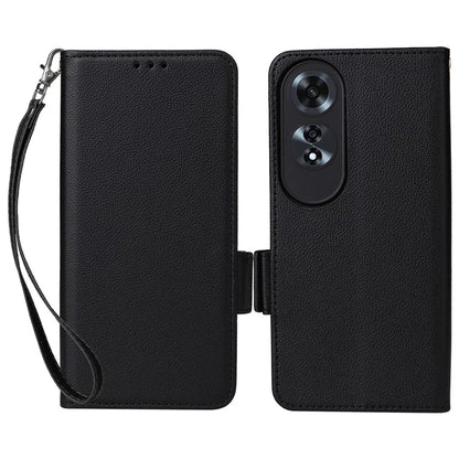 For Oppo A60 4G Case Litchi Texture Stand Leather Wallet Phone Cover