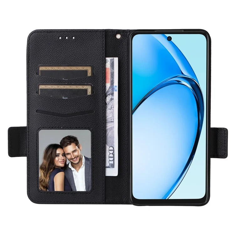 For Oppo A60 4G Case Litchi Texture Stand Leather Wallet Phone Cover