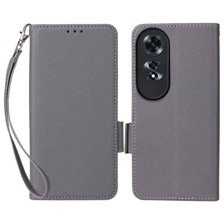 For Oppo A60 4G Case Litchi Texture Stand Leather Wallet Phone Cover