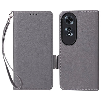 For Oppo A60 4G Case Litchi Texture Stand Leather Wallet Phone Cover