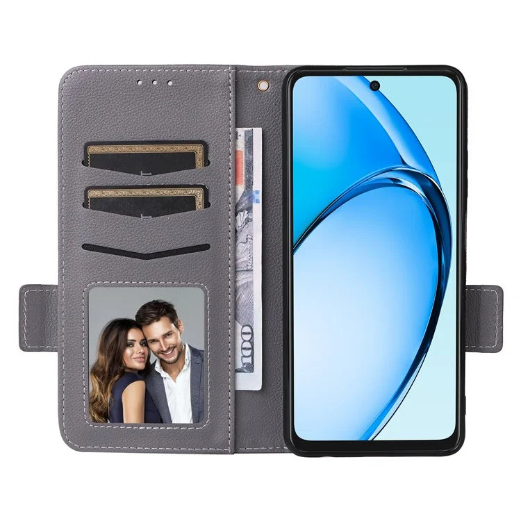For Oppo A60 4G Case Litchi Texture Stand Leather Wallet Phone Cover
