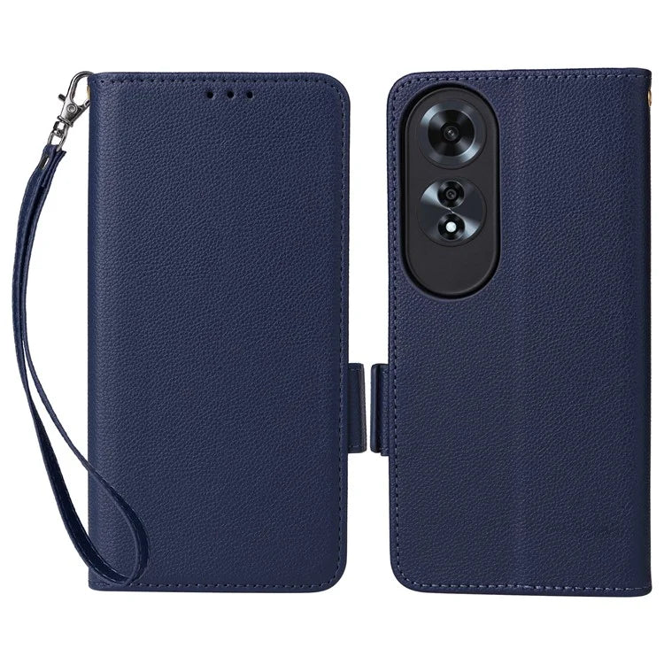 For Oppo A60 4G Case Litchi Texture Stand Leather Wallet Phone Cover