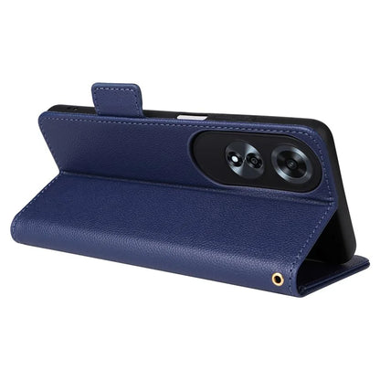 For Oppo A60 4G Case Litchi Texture Stand Leather Wallet Phone Cover