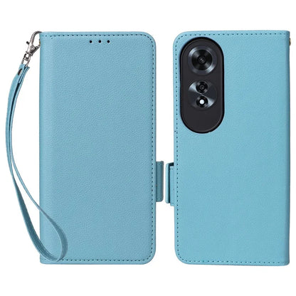 For Oppo A60 4G Case Litchi Texture Stand Leather Wallet Phone Cover