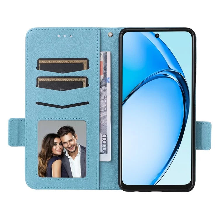 For Oppo A60 4G Case Litchi Texture Stand Leather Wallet Phone Cover