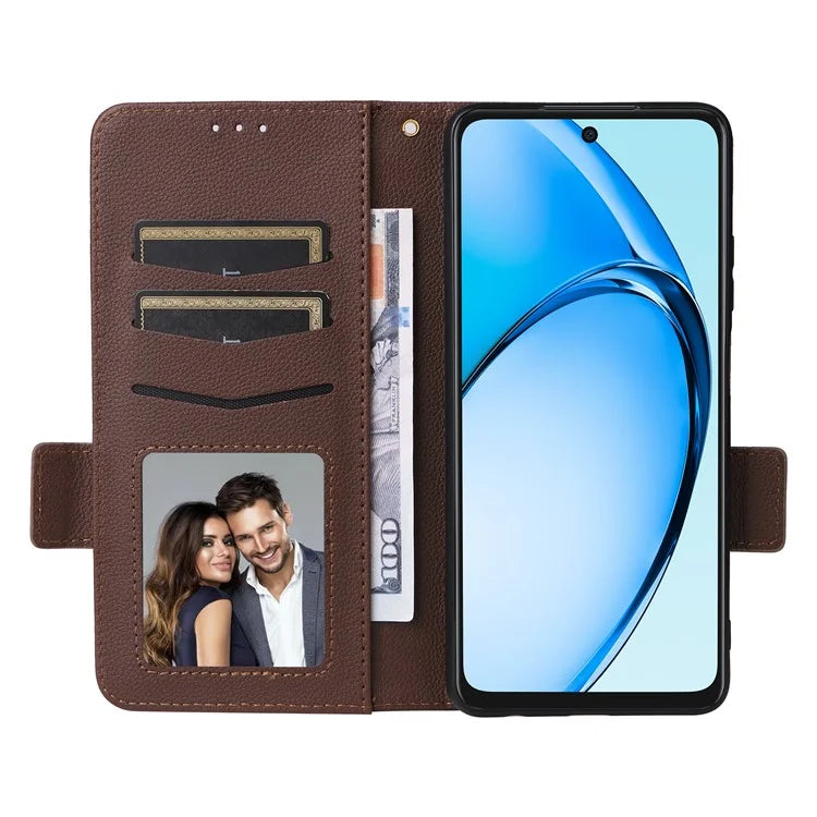 For Oppo A60 4G Case Litchi Texture Stand Leather Wallet Phone Cover