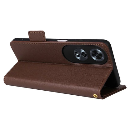 For Oppo A60 4G Case Litchi Texture Stand Leather Wallet Phone Cover