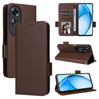 For Oppo A60 4G Case Litchi Texture Stand Leather Wallet Phone Cover