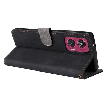 For Motorola Edge 50 Fusion 5G Shockproof Case RFID Blocking PU Leather Phone Cover