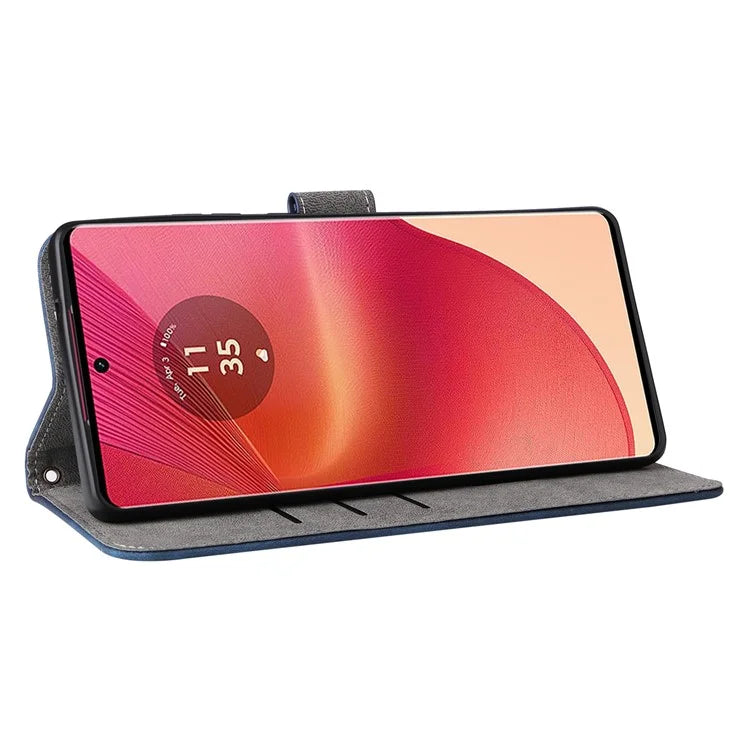 For Motorola Edge 50 Fusion 5G Shockproof Case RFID Blocking PU Leather Phone Cover