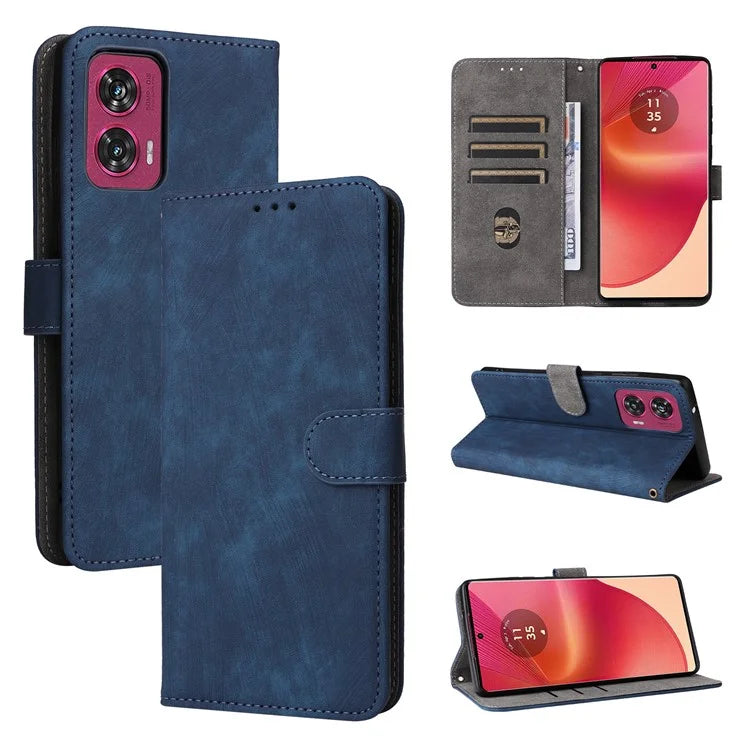 For Motorola Edge 50 Fusion 5G Shockproof Case RFID Blocking PU Leather Phone Cover
