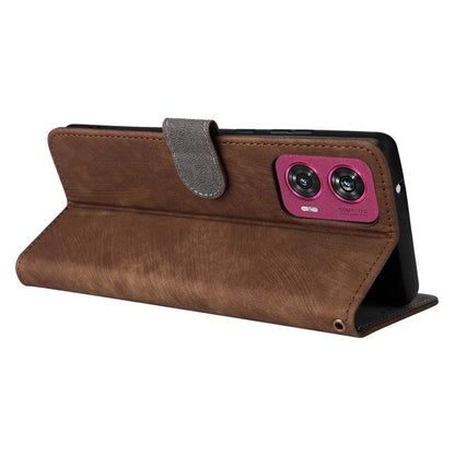 For Motorola Edge 50 Fusion 5G Shockproof Case RFID Blocking PU Leather Phone Cover