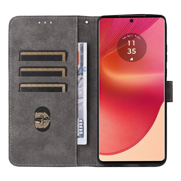 For Motorola Edge 50 Fusion 5G Shockproof Case RFID Blocking PU Leather Phone Cover