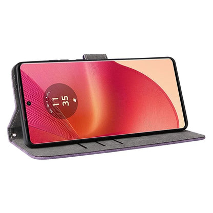 For Motorola Edge 50 Fusion 5G Shockproof Case RFID Blocking PU Leather Phone Cover