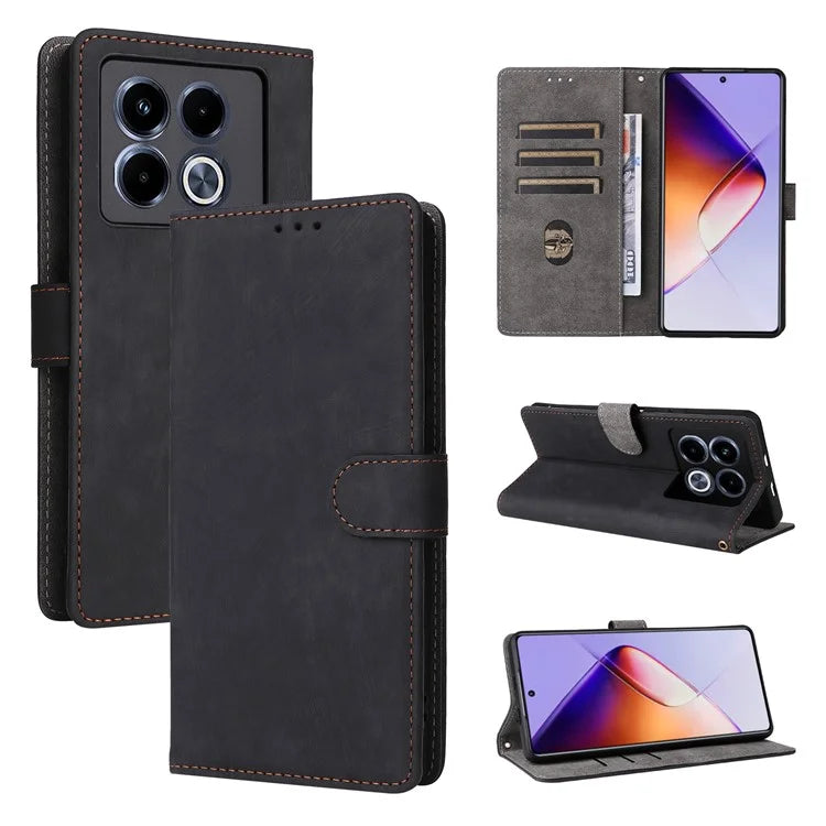 For Infinix Note 40 Case RFID Blocking Anti-Scratch PU Leather Phone Cover
