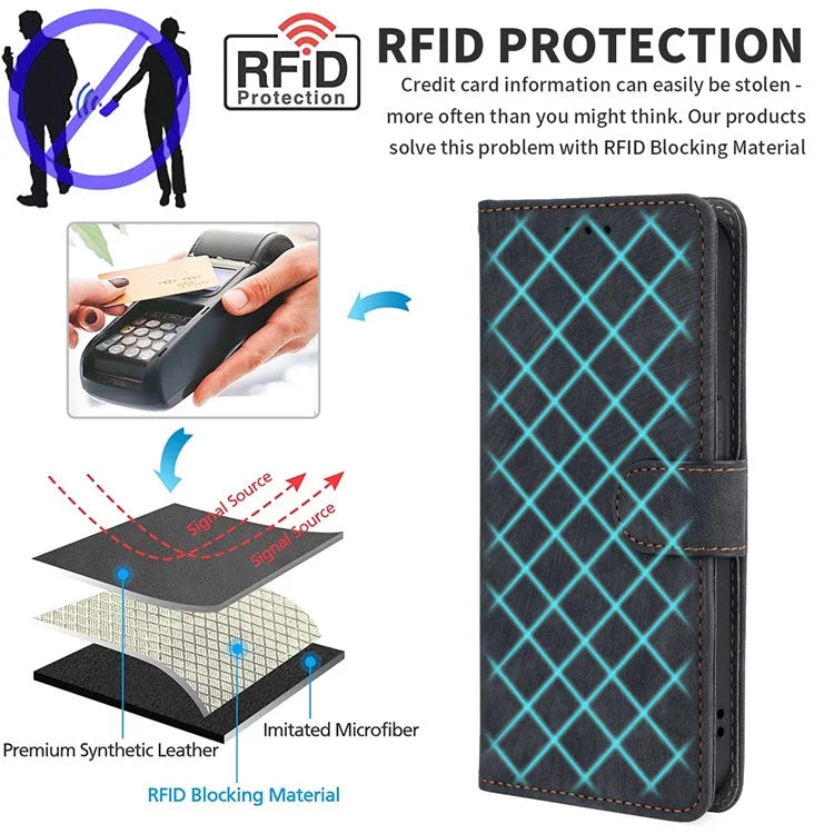 For Infinix Note 40 Case RFID Blocking Anti-Scratch PU Leather Phone Cover