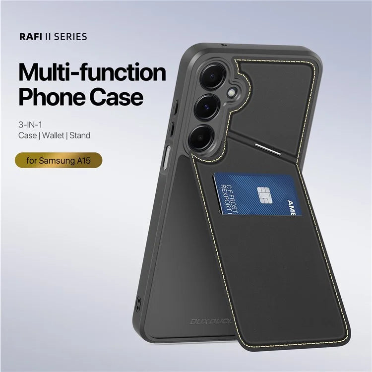 DUX DUCIS Rafi II Series for Samsung Galaxy A15 4G / A15 5G Case RFID Blocking  PU+TPU Back Phone Cover