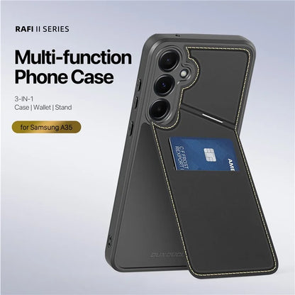 DUX DUCIS Rafi II Series for Samsung Galaxy A35 5G Case RFID Blocking Card Slot PU+TPU Phone Cover