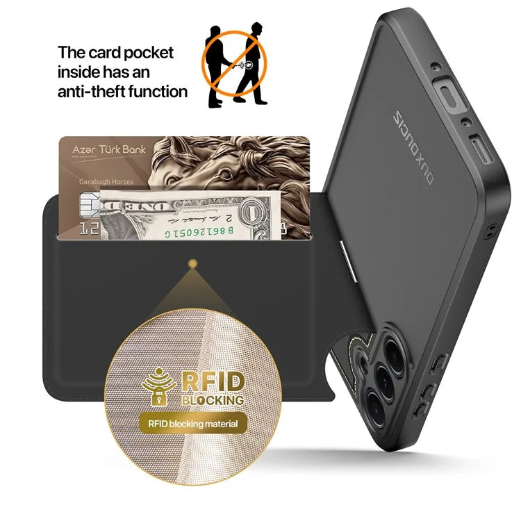 DUX DUCIS Rafi II Series for Samsung Galaxy A35 5G Case RFID Blocking Card Slot PU+TPU Phone Cover