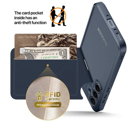 DUX DUCIS Rafi II Series for Samsung Galaxy A35 5G Case RFID Blocking Card Slot PU+TPU Phone Cover