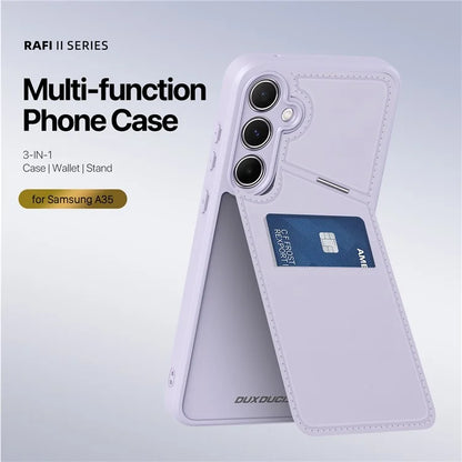 DUX DUCIS Rafi II Series for Samsung Galaxy A35 5G Case RFID Blocking Card Slot PU+TPU Phone Cover
