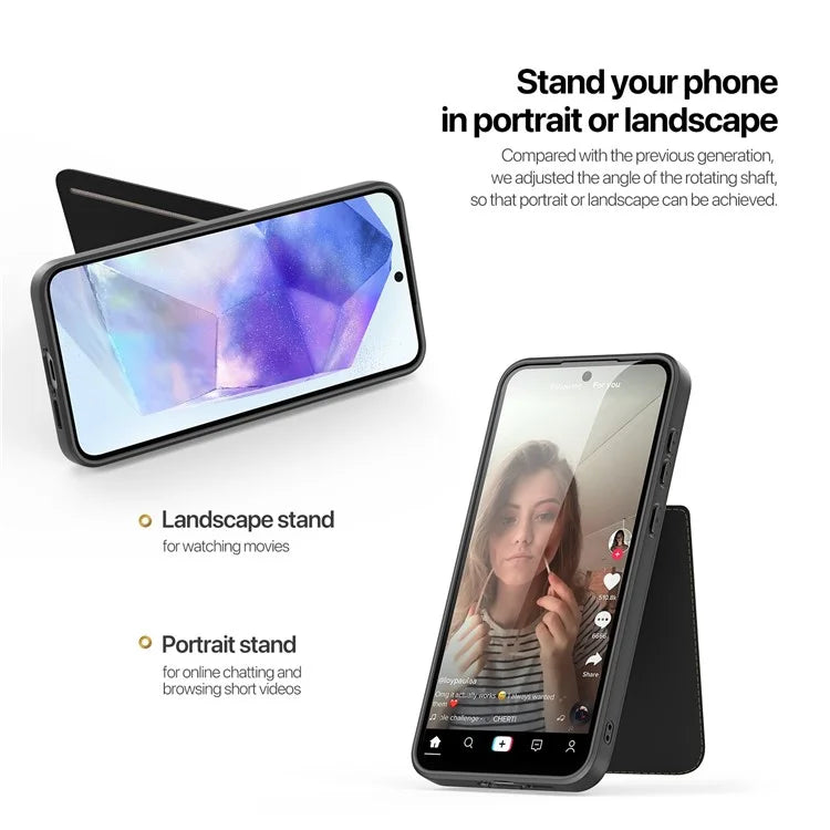 DUX DUCIS Rafi II Series for Samsung Galaxy A55 5G Case PU Leather+TPU RFID Blocking Back Cover