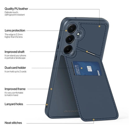 DUX DUCIS Rafi II Series for Samsung Galaxy A55 5G Case PU Leather+TPU RFID Blocking Back Cover