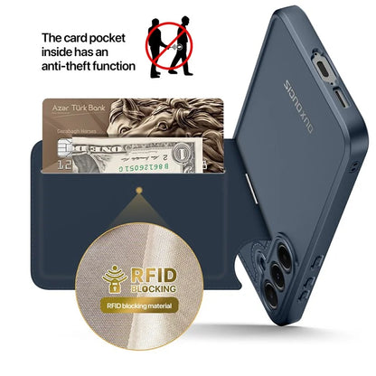 DUX DUCIS Rafi II Series for Samsung Galaxy A55 5G Case PU Leather+TPU RFID Blocking Back Cover