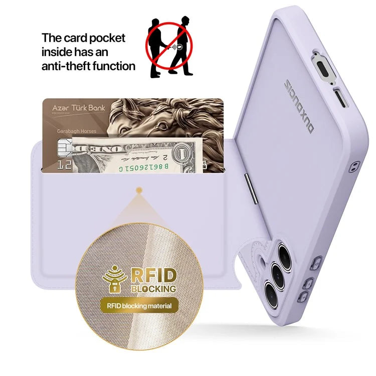 DUX DUCIS Rafi II Series for Samsung Galaxy A55 5G Case PU Leather+TPU RFID Blocking Back Cover