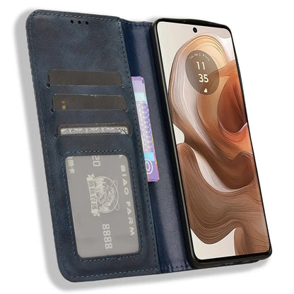 For Motorola Edge 50 Ultra 5G / Moto X50 Ultra 5G Case Retro Leather Phone Wallet Cover