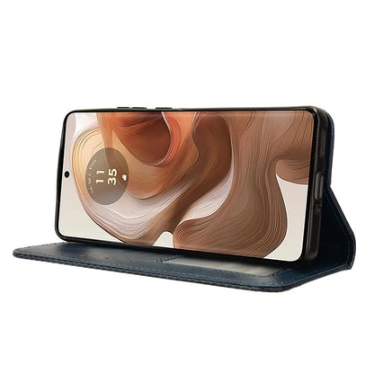 For Motorola Edge 50 Ultra 5G / Moto X50 Ultra 5G Case Retro Leather Phone Wallet Cover