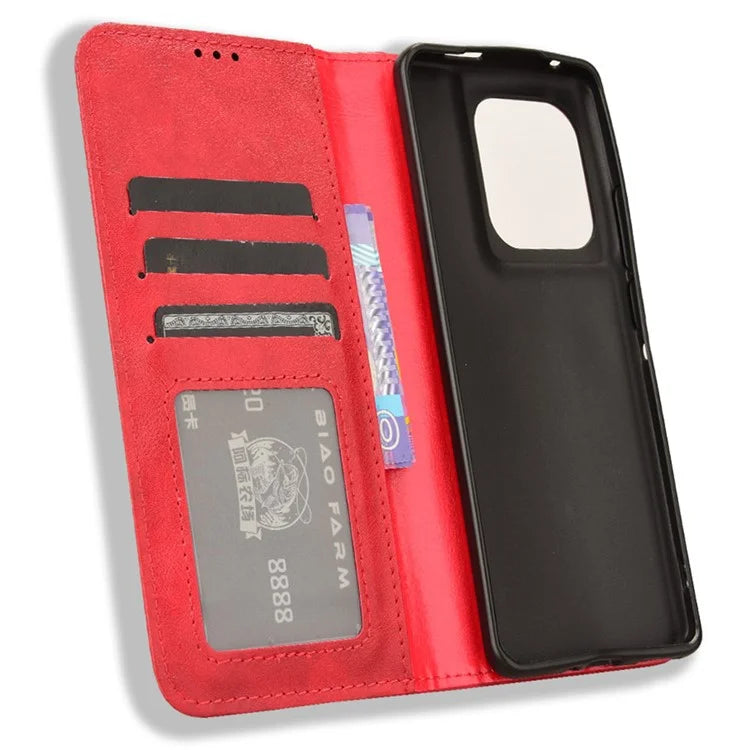 For Motorola Edge 50 Ultra 5G / Moto X50 Ultra 5G Case Retro Leather Phone Wallet Cover