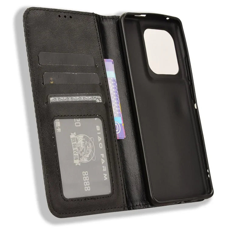 For Motorola Edge 50 Ultra 5G / Moto X50 Ultra 5G Case Retro Leather Phone Wallet Cover