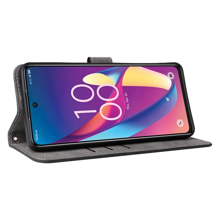 For TCL 50 XL 5G Case RFID Blocking Leather Wallet Stand Feature Phone Cover