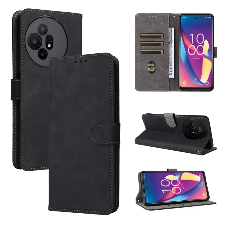 For TCL 50 XL 5G Case RFID Blocking Leather Wallet Stand Feature Phone Cover