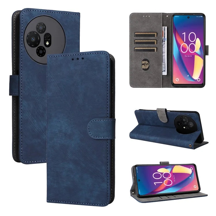 For TCL 50 XL 5G Case RFID Blocking Leather Wallet Stand Feature Phone Cover