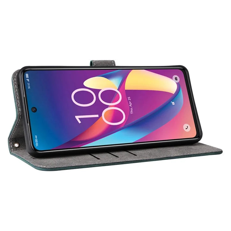 For TCL 50 XL 5G Case RFID Blocking Leather Wallet Stand Feature Phone Cover